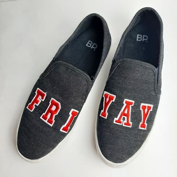 bp Shoes - BP. Friyay Slip On Sneakers Denim Blue Red Size 7